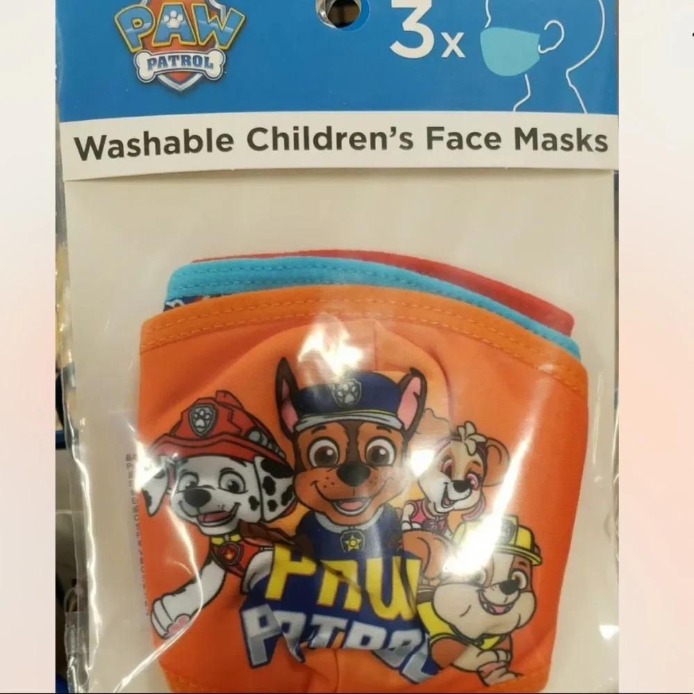 Paw Patrol Kids Cloth Face Masks Pack of 3